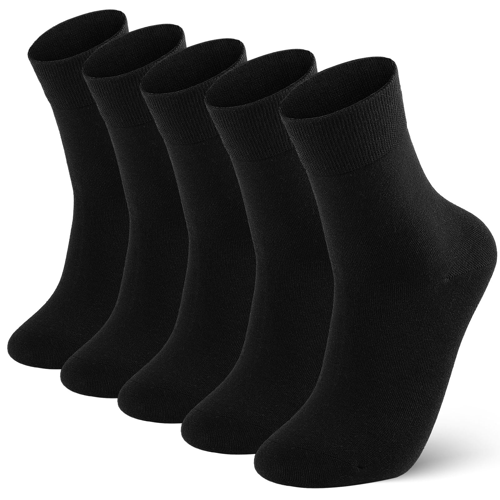 FGZ Mens Crew Socks Breathable Cotton Soft Casual Thin Socks for Work,Sport &amp; Everyday Wear,5 Pairs