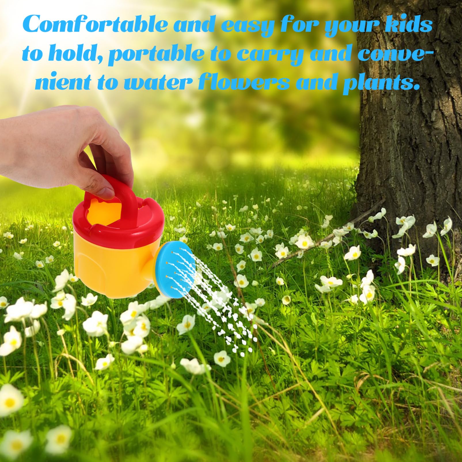 TOYANDONA 4 Pcs Kids Watering Can - Small Plastic Beach Toys Kids Gardening Set Watering Can for Kid Toddler Gardening Kit Garden Toys for Outdoor Beach Sand Toy Present (Color)