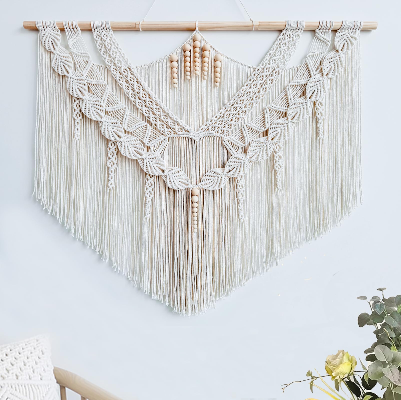 Achart Leaf & Bead Macrame