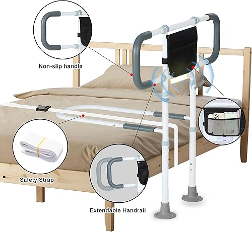 Miniatura 6 de Rieles de cama para adultos mayores, productos de asistencia para ancianos, barandillas para adultos Rlderly, barandillas de cama, barandilla de