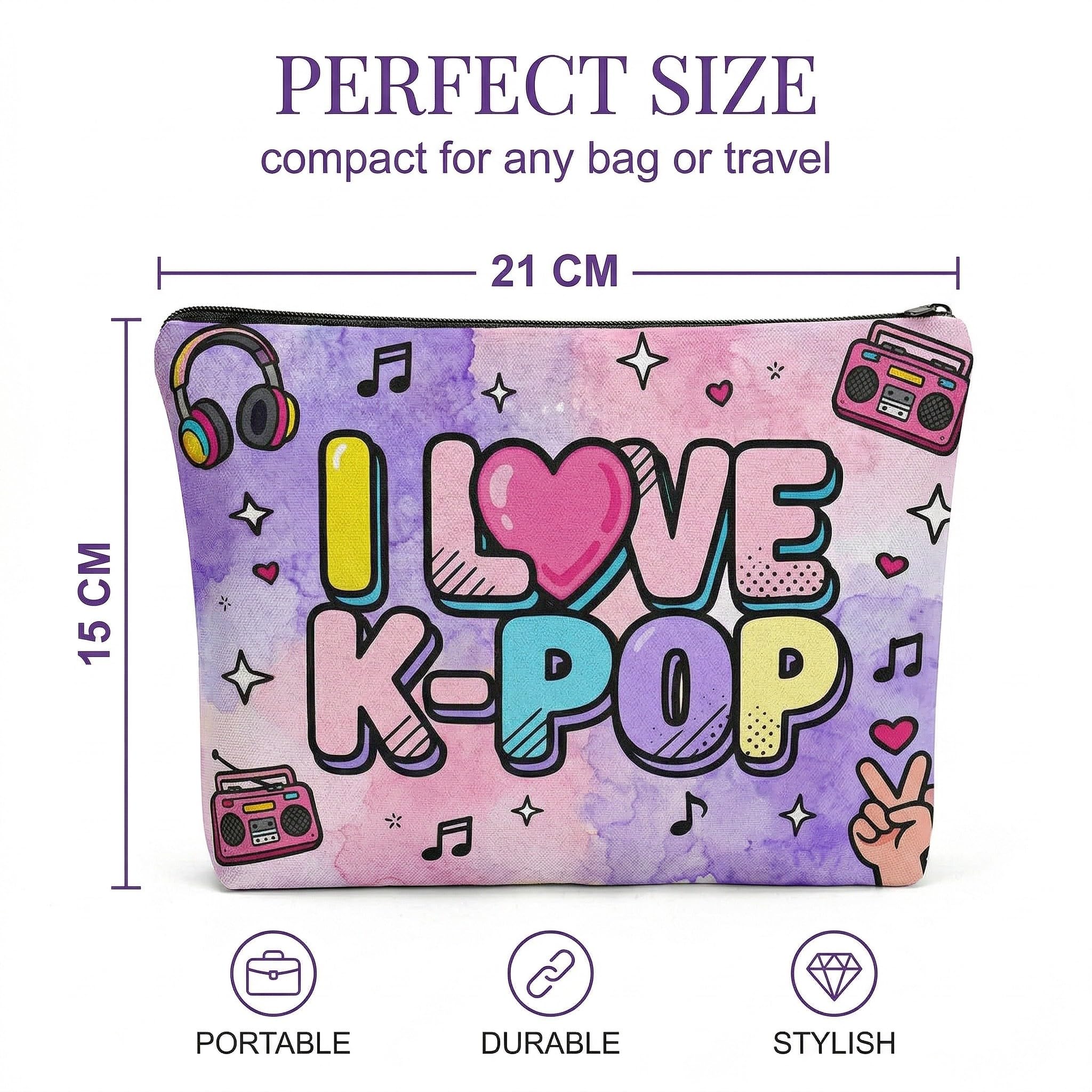 Neceser Mujer K Pop Regalos Neceser Detalles Cumpleaños Guerreras Kpop Estuch Maquillaj Mujer Niñas Llaveros K Pop Neceser para Maquillaje Complementos Viaj Autocolantes — view 7