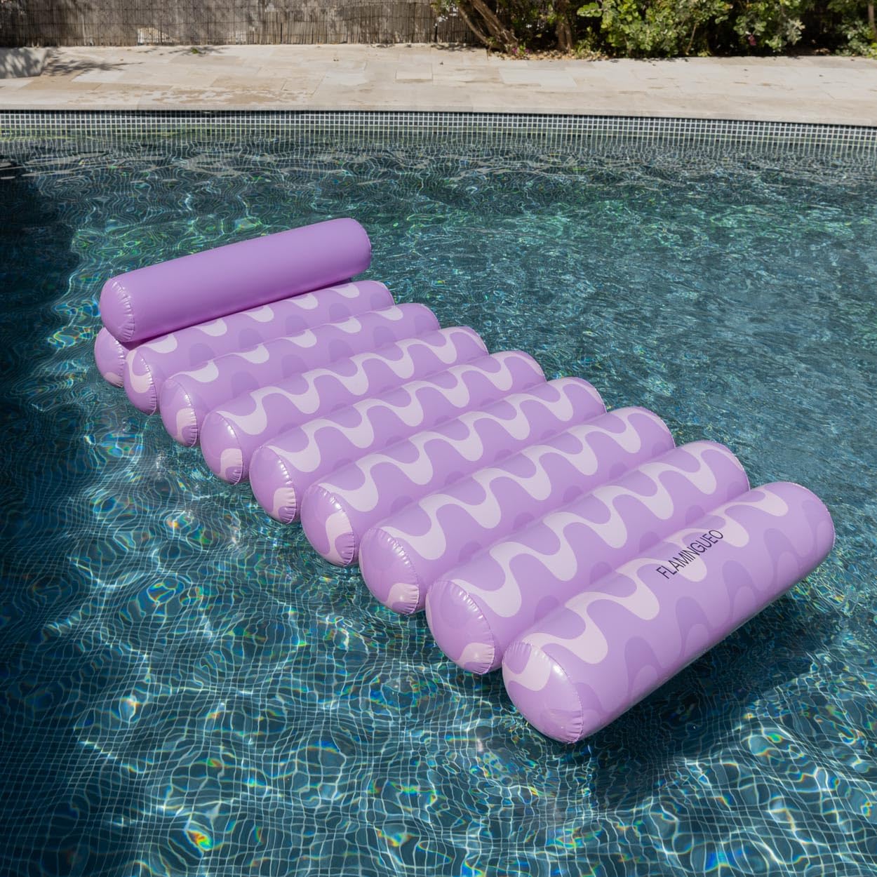 Flamingueo Luftmatratze Pool - Wassermatratze, Schwimmmatratze, Luftmatratze Strand, Wasserhängematte, Pool Zubehör Spaß, Tanning Pool (94 x 180 x 37 cm)
