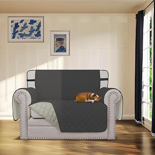 Miniatura 951 de Easy-Going - Funda reversible para sofá, resistente al agua, con varillas de espuma y correas elásticas, protector de muebles para mascotas y perros