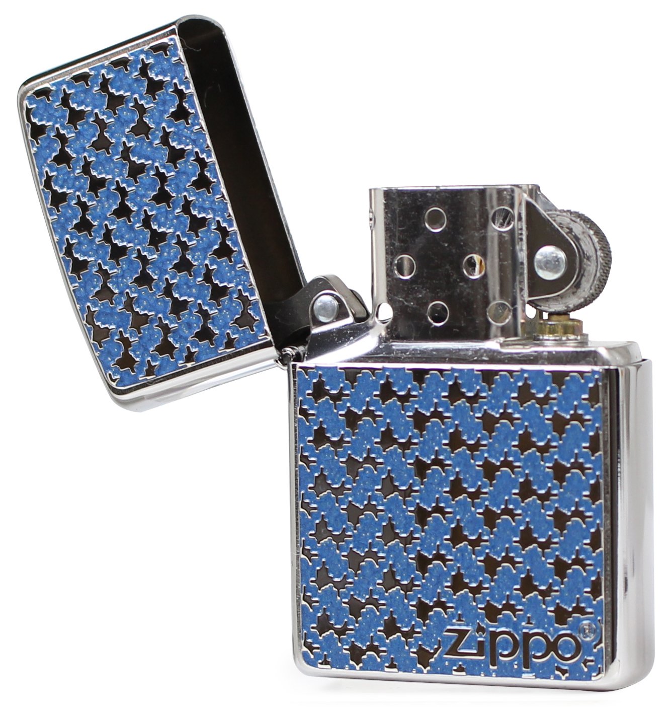 Amazon.co.jp: ZIPPO(ジッポー) ライター ブルー メタルプレート貼り