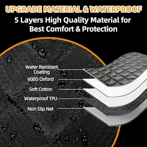 Miniatura 5 de NYLSYT Funda de asiento de automóvil para perro, funda de asiento de automóvil, impermeable y antideslizante, fundas de asiento de banco para