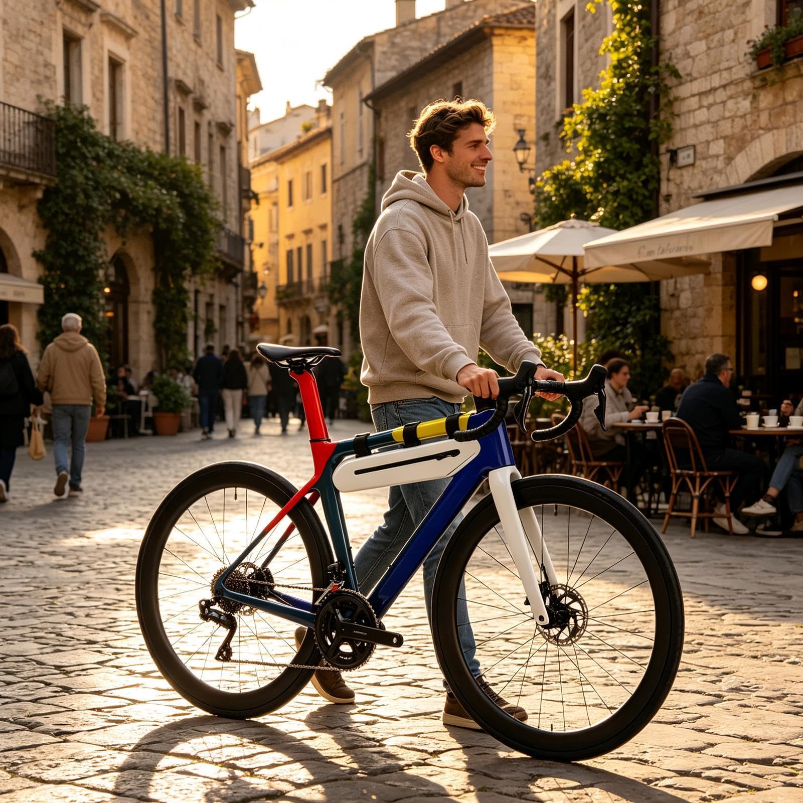 Borsa impermeabile per bicicletta, in TPU, impermeabile, per telaio | Design aerodinamico aerodinamico per bici da strada e mountain bike, custodia leggera per accessori da bicicletta, attrezzi