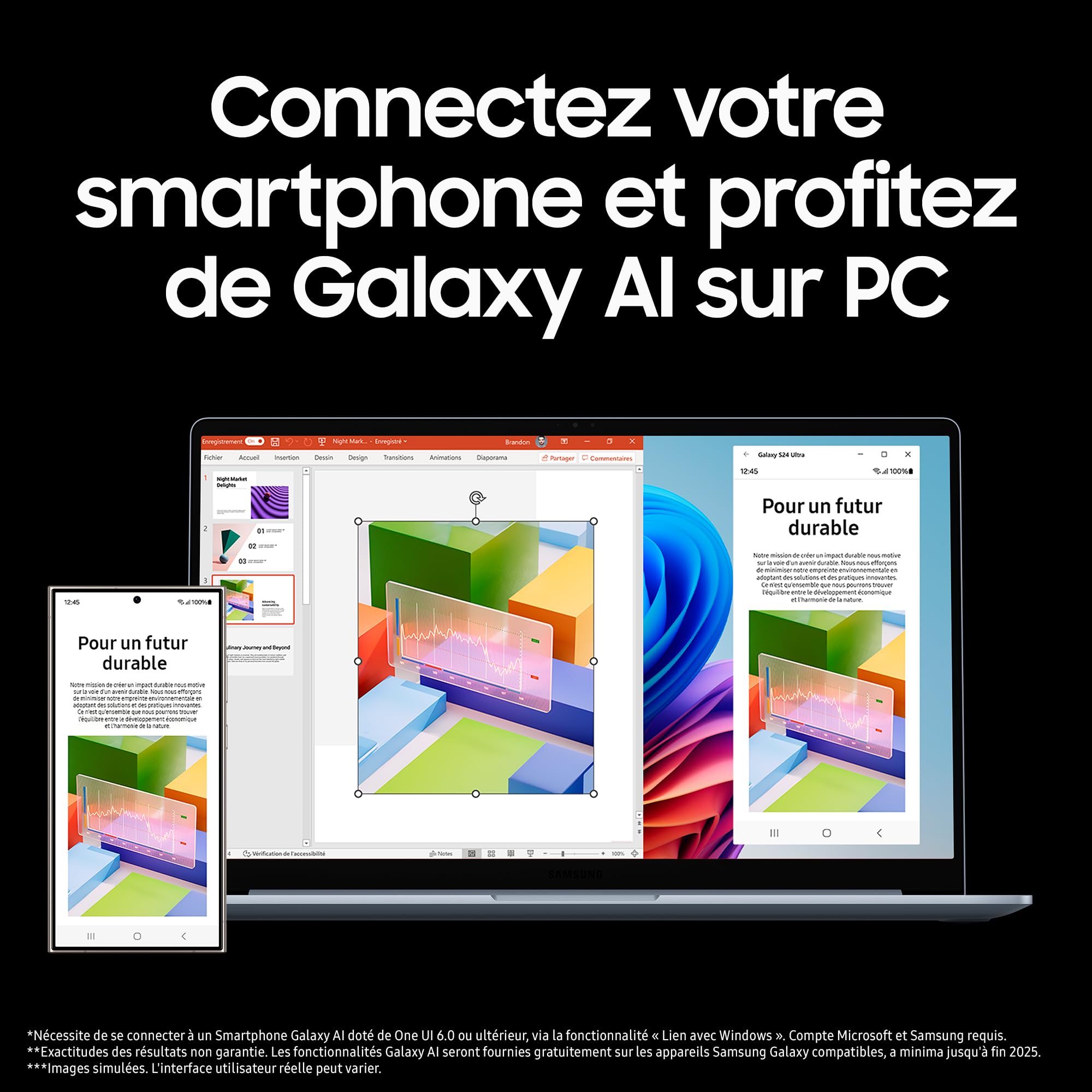 Samsung Galaxy Book4 Edge Ordinateur Portable avec IA 15.6’’, Copilot+ PC, Snapdragon X Plus (8-Core), Mémoire 16 Go, Stockage 256 Go, Gris Glacier