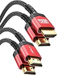 JSAUX 10K 8K HDMI câble 15FT, Ultra Haute vitesse HDMI 2.1 (8K@60Hz 7680x4320, 4K@240Hz/120Hz), 48Gbps Longue HDMI à HDMI Cord Compatible avec PS5/PS4/X-Box/Roku Télévision/TVHD/Blu-ray/LG/Samsung QLED