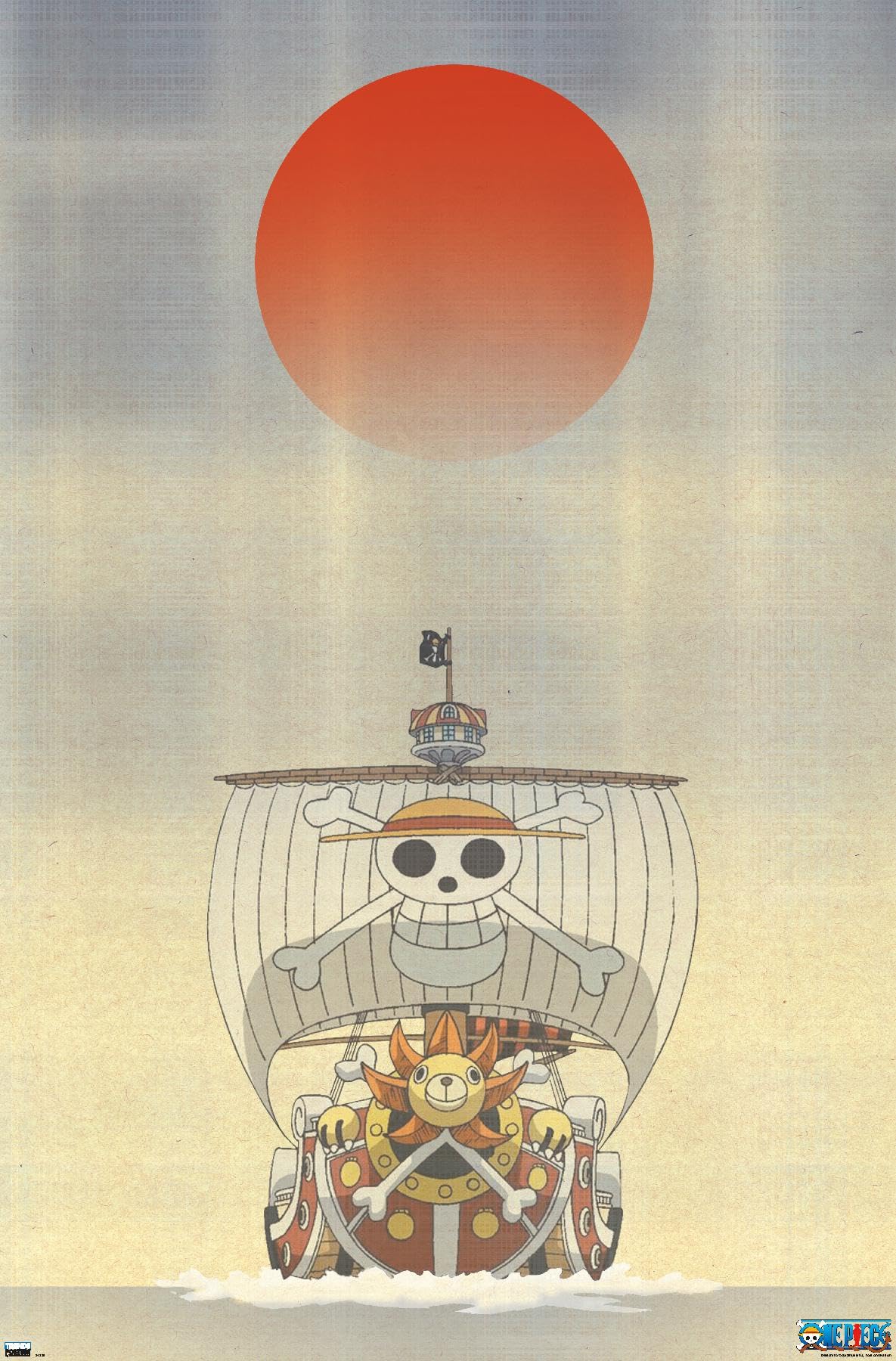 One Piece - The Thousand Sunny Artistic Wall Poster, 34L" x 22.4W", Unframed Version
