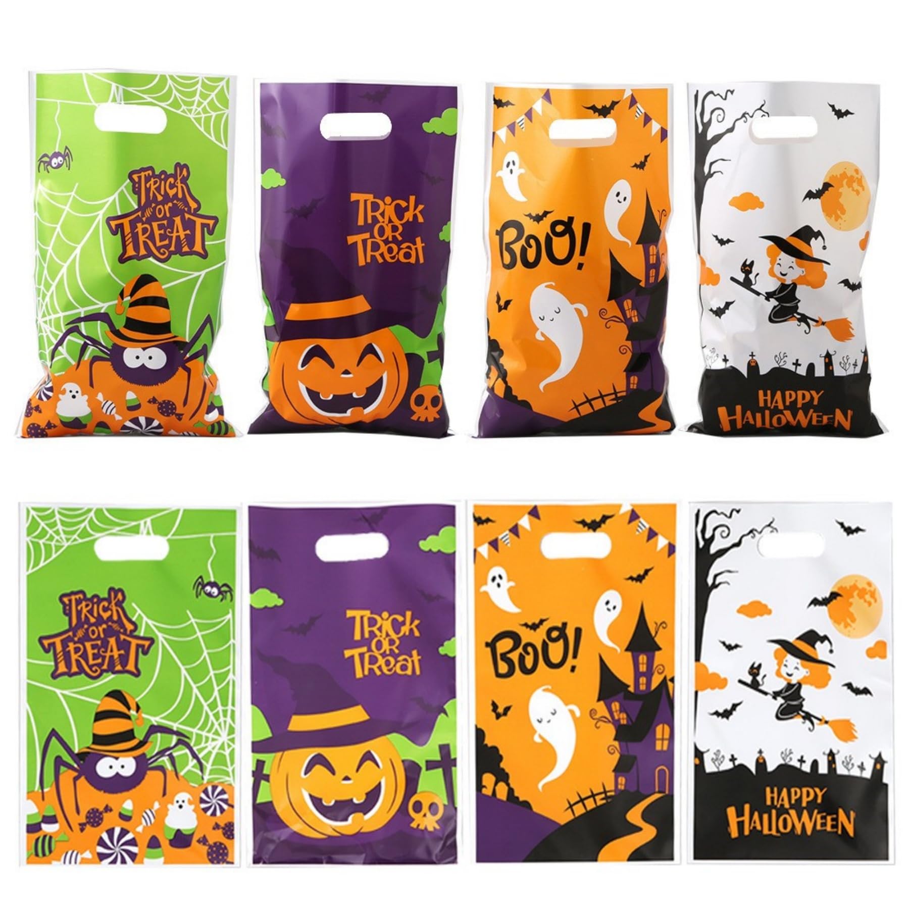 50 Pcs Halloween Sweet Bags Party Bags Treat Trick or Treat(Color-3)