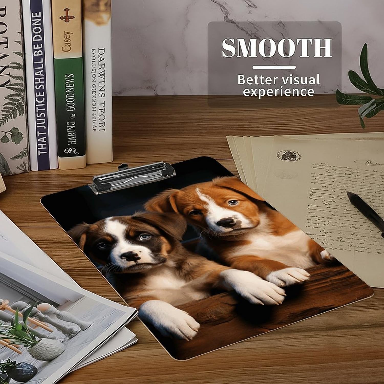 Puppies Dogs Pets Animals Clear Acrylic Clipboard 8.5x12.5in Portable Letter Document Holder with Built-in Hanging Hole Premium File Board for Workplace Home Storage Organizer Accessory image 5