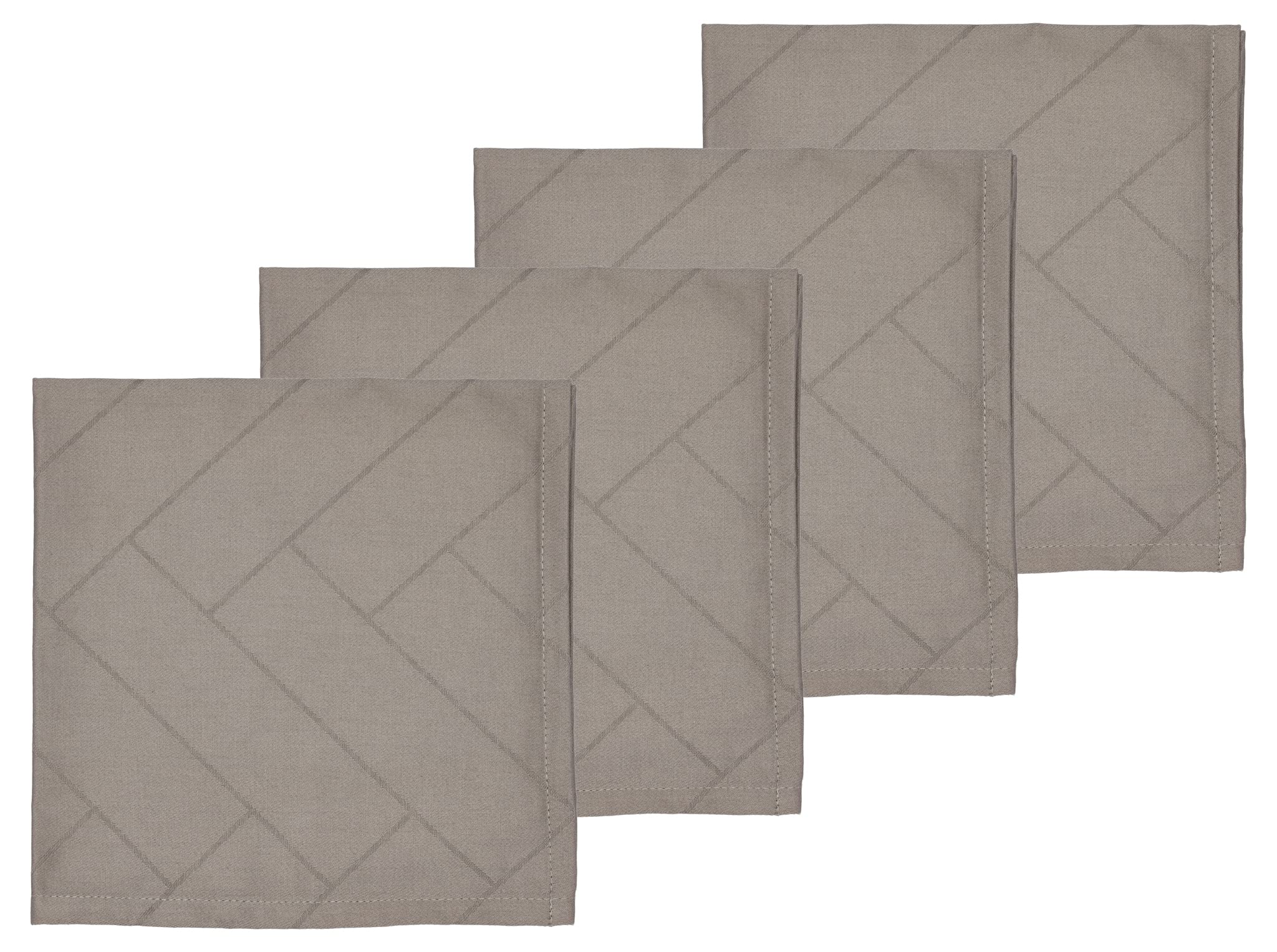 Serviettes Södahl Tiles Damask contre les taches table chic taupe