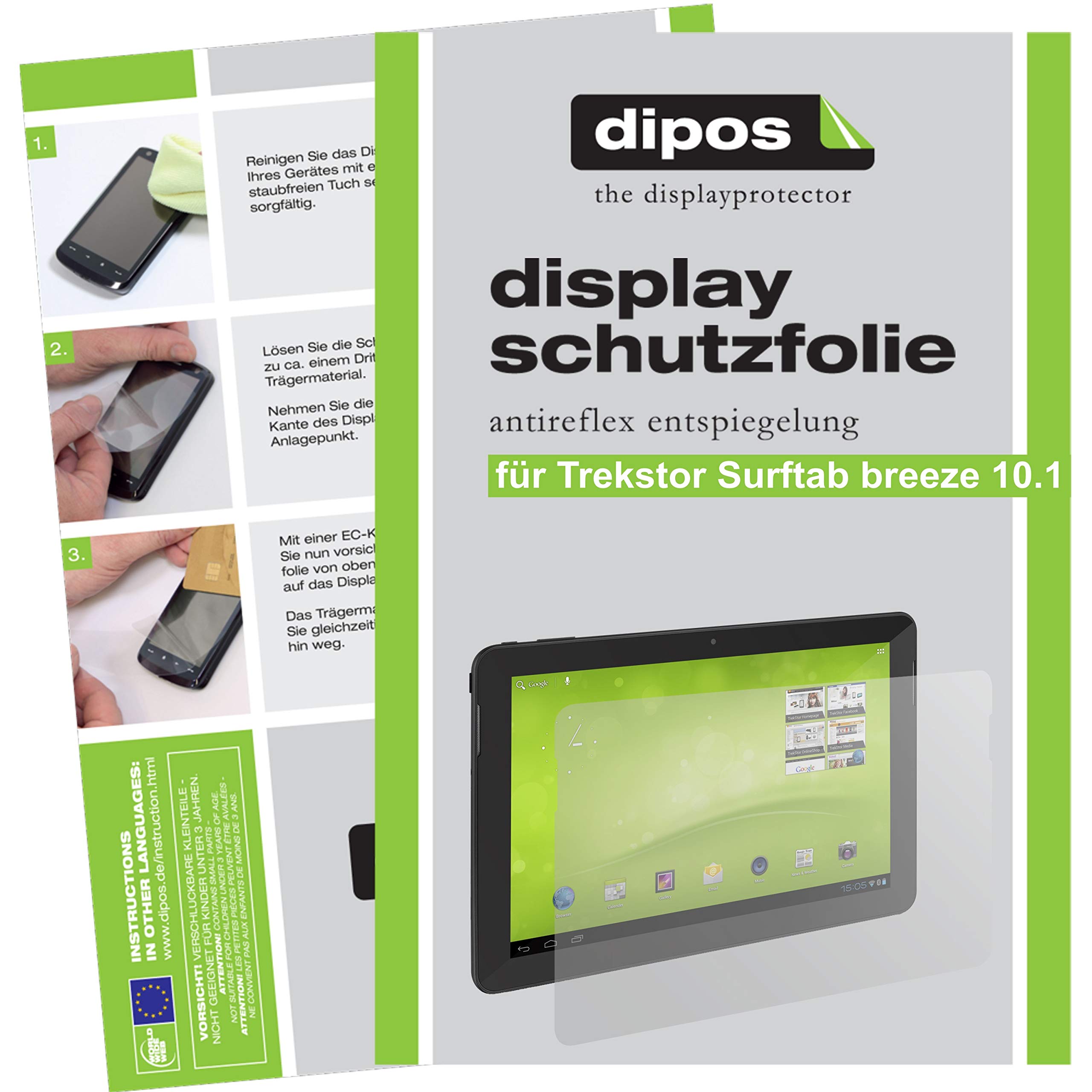 Pellicola per Trekstor Surftab breeze 10.1 quad verticale 2x Protezione