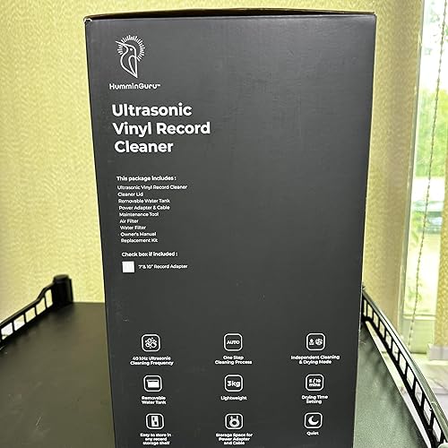 Miniatura 9 de Limpiador ultrasónico de discos de vinilo, máquina de limpieza ultrasónica de discos de vinilo de 40 kHz con secado automático, kit limpiador de