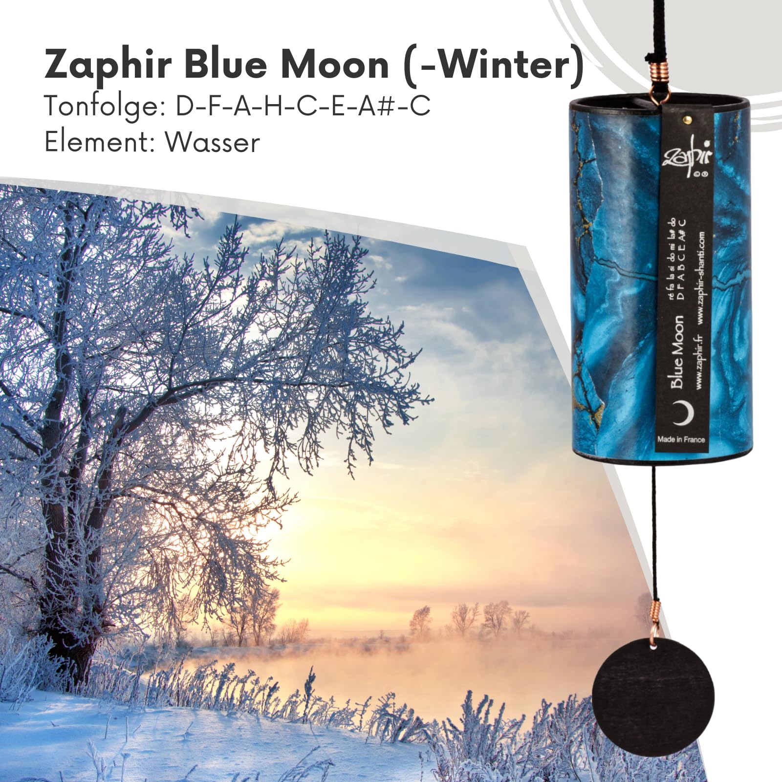 Zaphir Klangspiel 5er Set mit Geschenkverpackung | Freie Auswahl | Windspiel Geschenk | Chimes für Yoga, Kinder und Meditation in Grün - Crystalide, Sufi, Twilight, Sunnray [5 Stück]