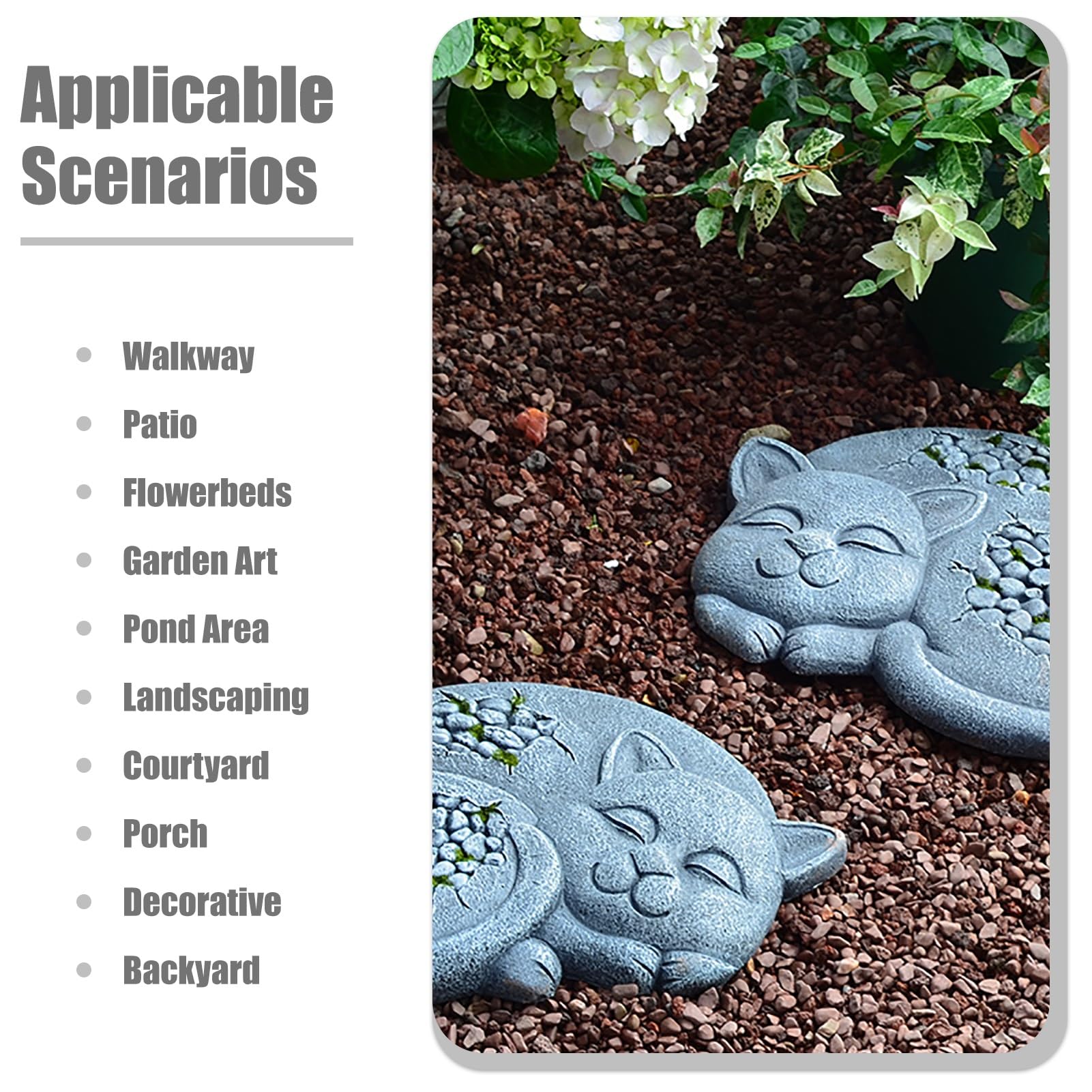 Amazon.co.jp: 踏み石 石 猫 ガーデンオーナメント 屋外用、母の日