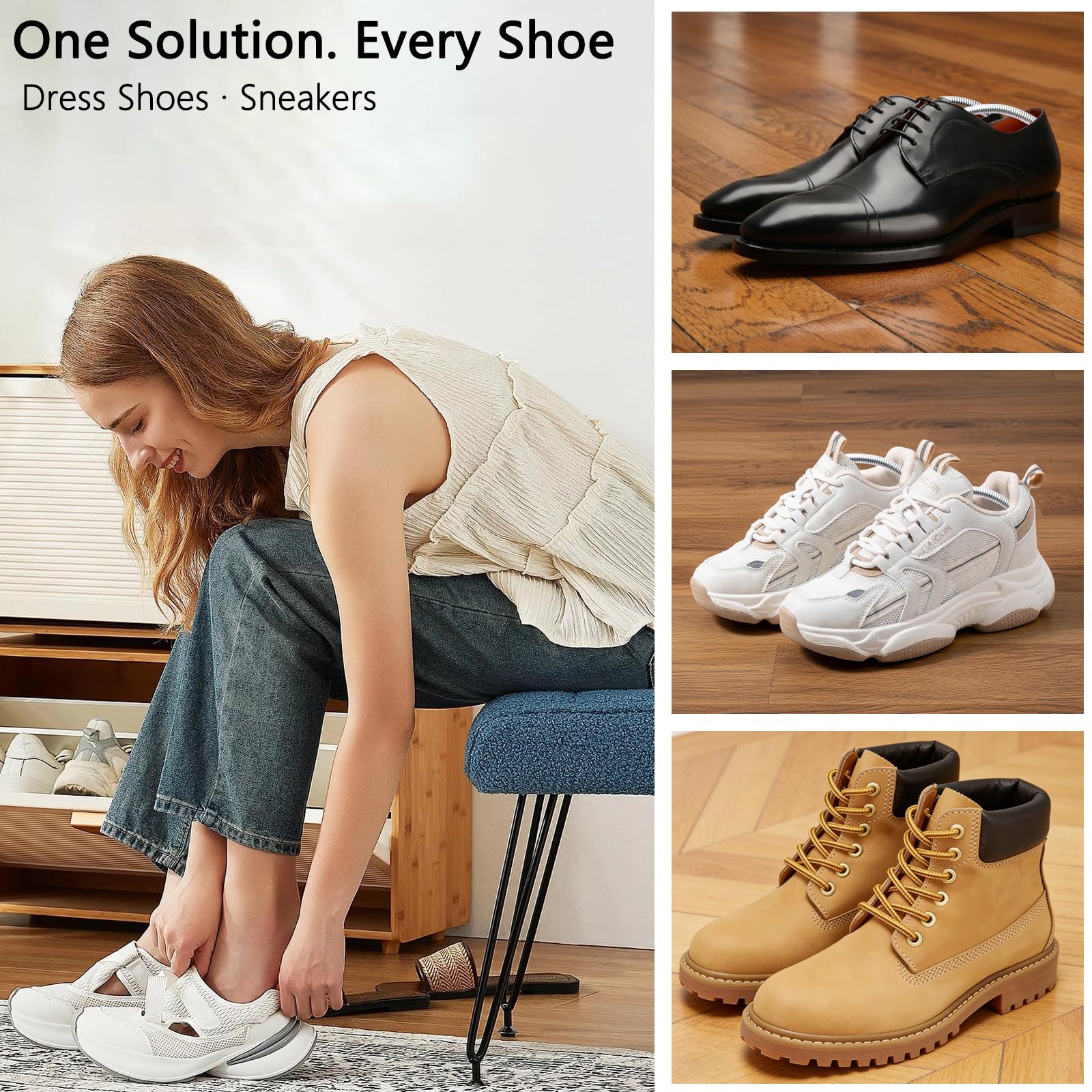 YY YEARCHY Schuhspanner für Herren, federnder Schuhspanner, leichter Kunststoff, Schuhspanner, Stiefelhalter, Formstütze
