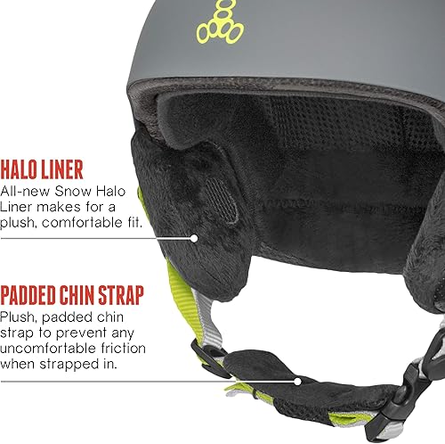 Miniatura 4 de Triple Eight Halo Snow - Casco estándar de snowboard y esquí, certificado de seguridad con ajuste de esfera