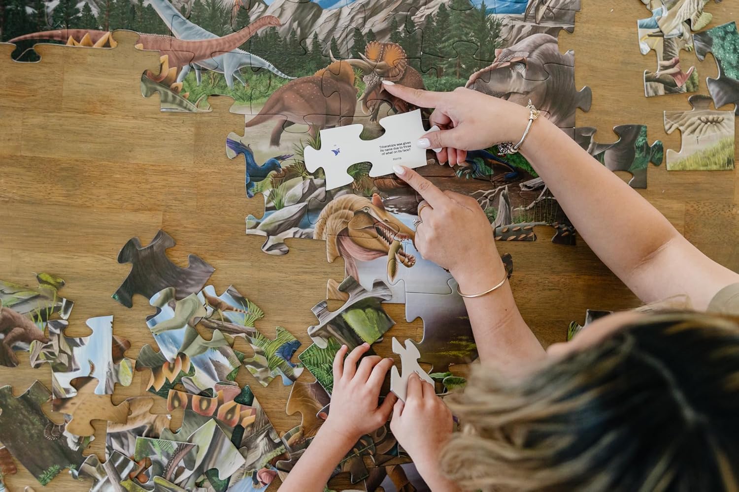 Learn About Life Dinosaur Trivia Puzzle – Large 72-Piece Educational Dinosaur Puzzle with Fun Dino Trivia | Interactive Learning Puzzles for Kids Ages 6+ | Giant Floor Puzzles for Playtime & Discovery