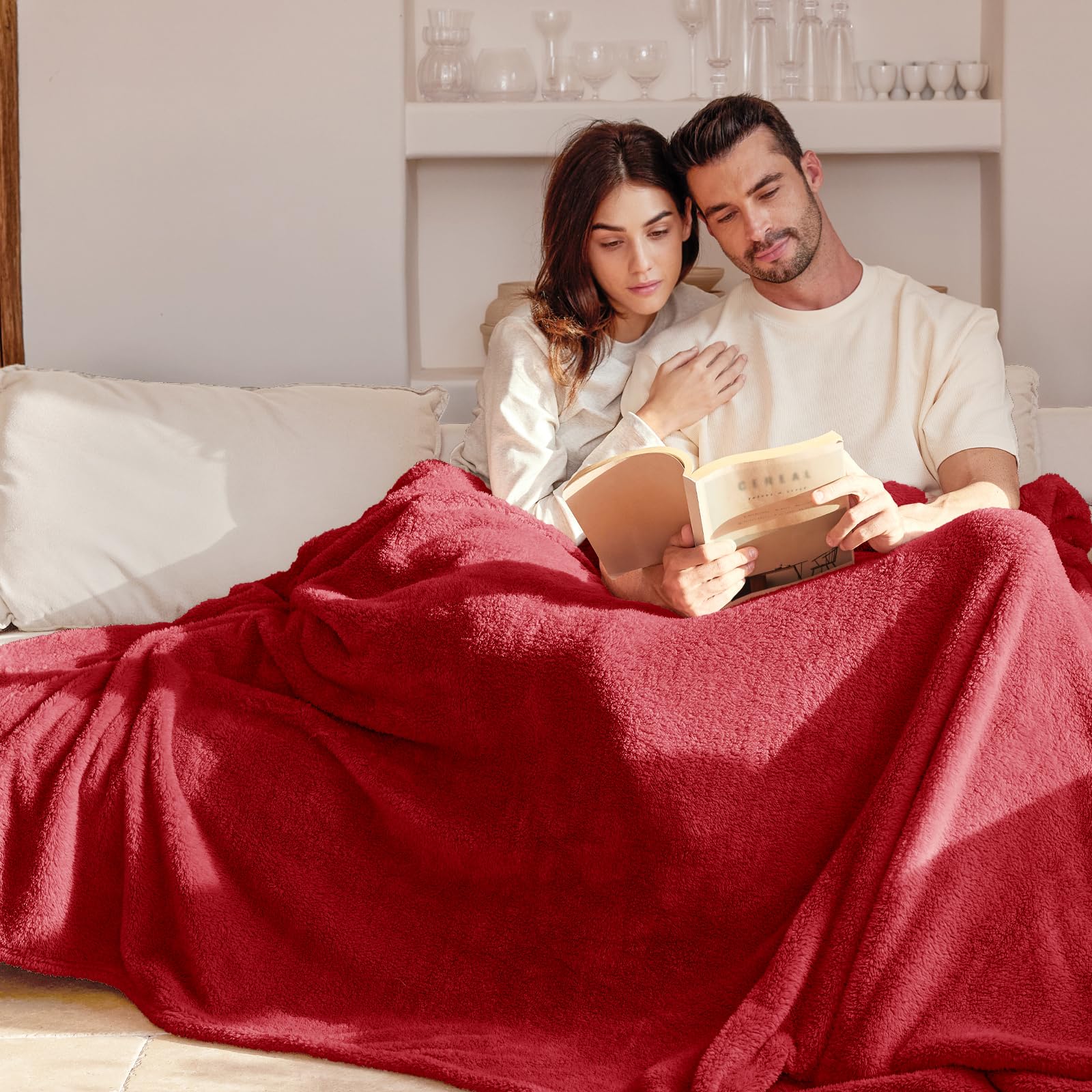 Exclusivo Mezcla Soft Fleece Throw Blanket for Sofa Super Soft Velvet Plush Blanket for Bed Fuzzy Cozy and Warm for All Seasons 127x152 CM - Image 3