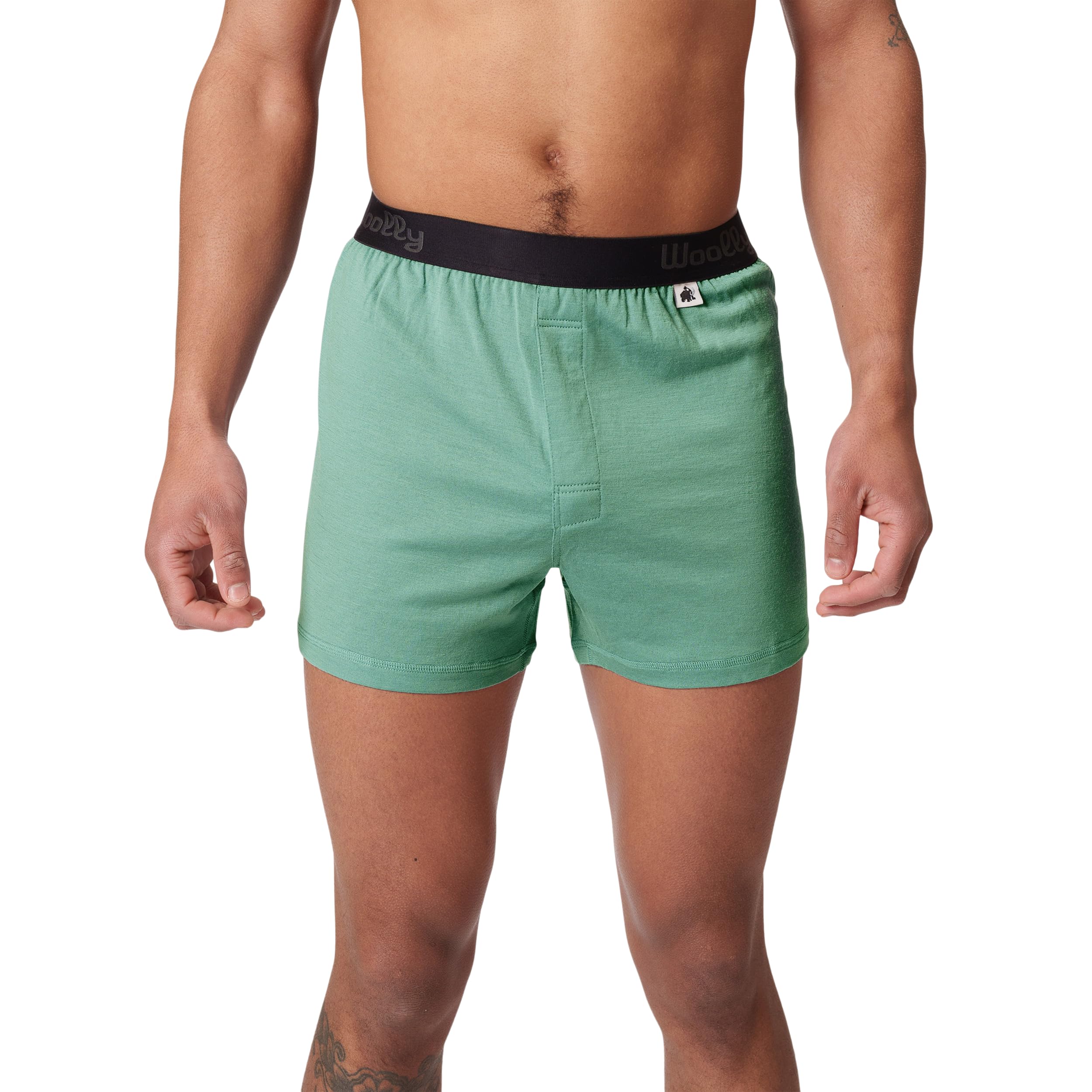 Woolly Men's 100% Merino Wool Active Boxers for Everyday, RWS Certified