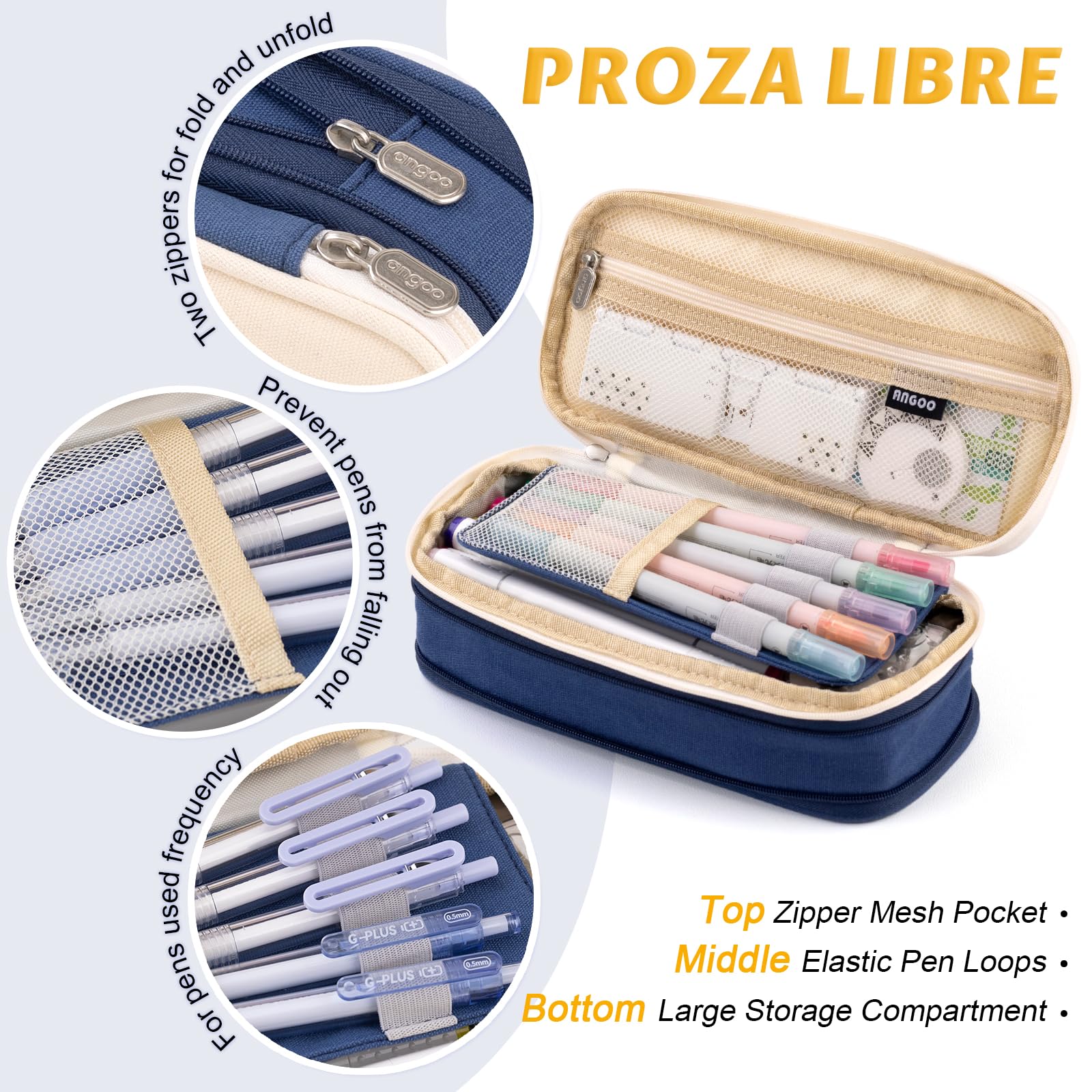 Amazon.com: EASTHILL Big Capacity Pencil Pen Case Office College