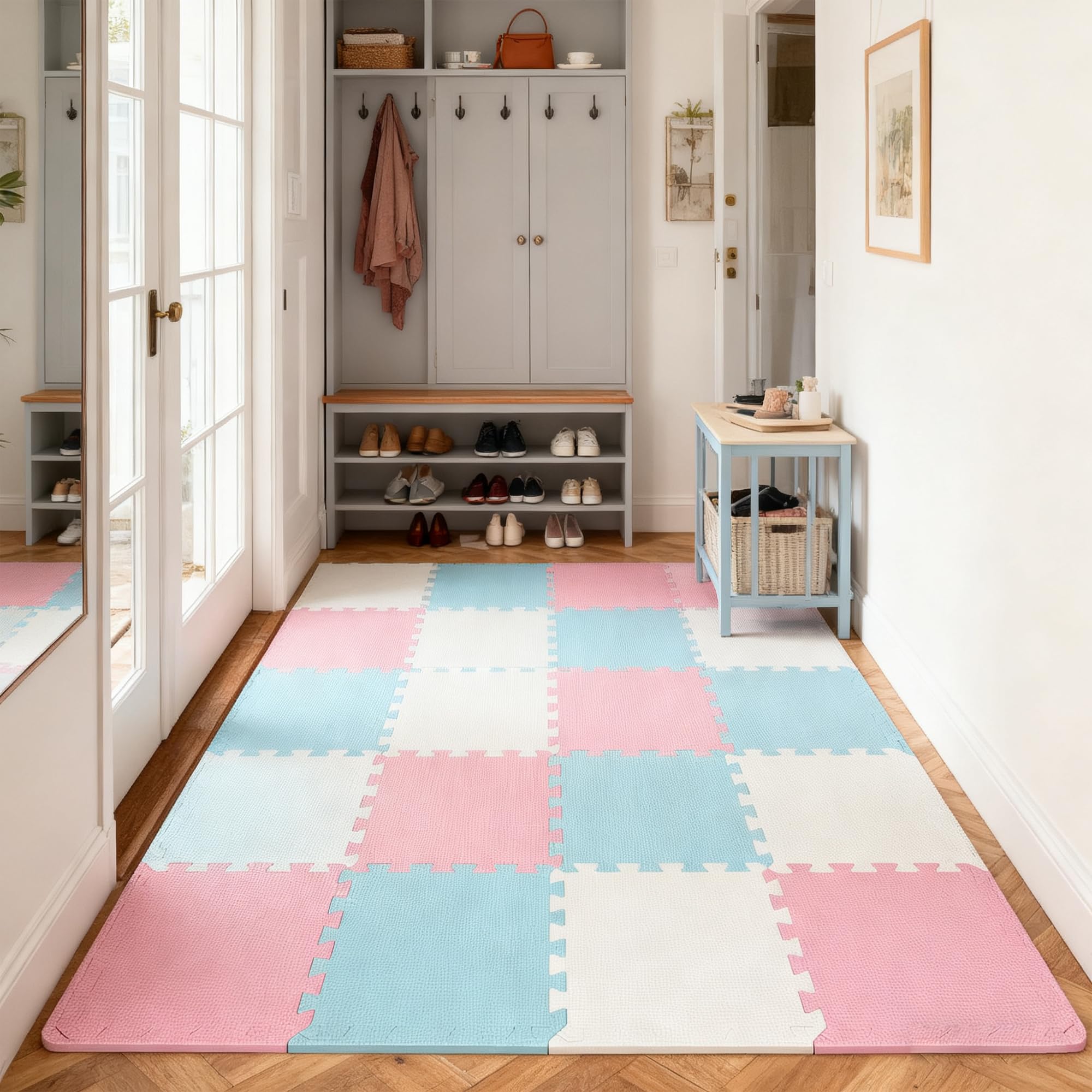 1 'x 1' (30cm x 30cm Tappetini ad Incastro | Tappetino in Morbida Schiuma | Tappetino da Gioco | Tappetino da Palestra (12/18 Pezzi)