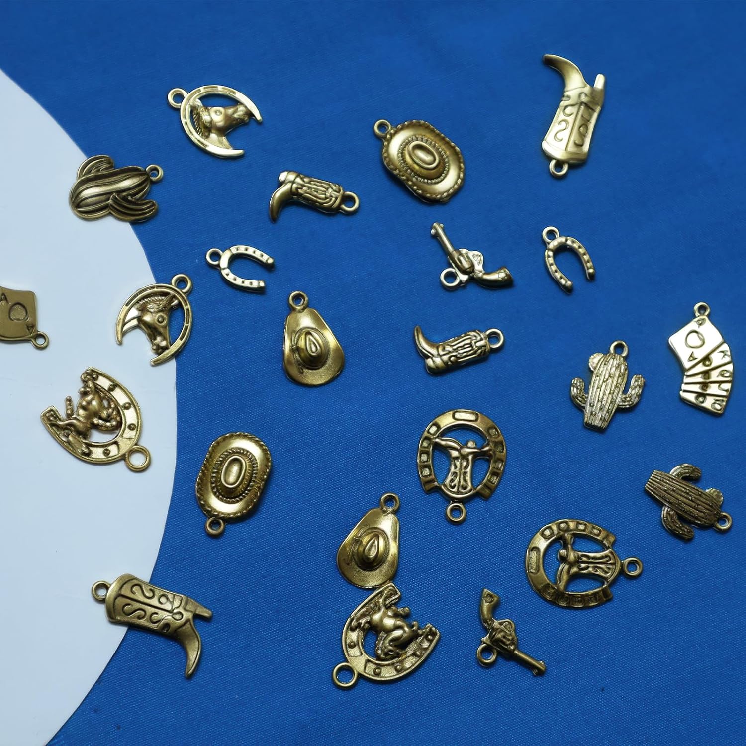 48pcs/24pais Western Cowboy Cowgirl Charms, Charms for Jewelry Making Bulk, Pink Gold Enamel Pendants Horse Cactus Boot Gun Hat Trinkets for Bracelet Making DIY Crafts Necklace Earrings Keychain - Image 6