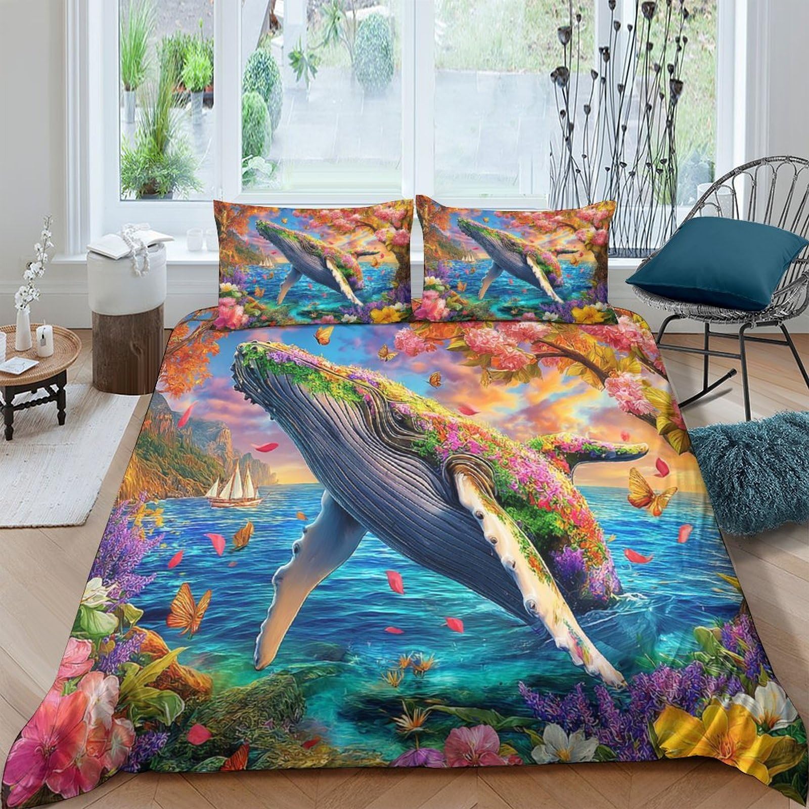 Housses de couettes respirantes et taie d'oreiller super king lit 260x220cm