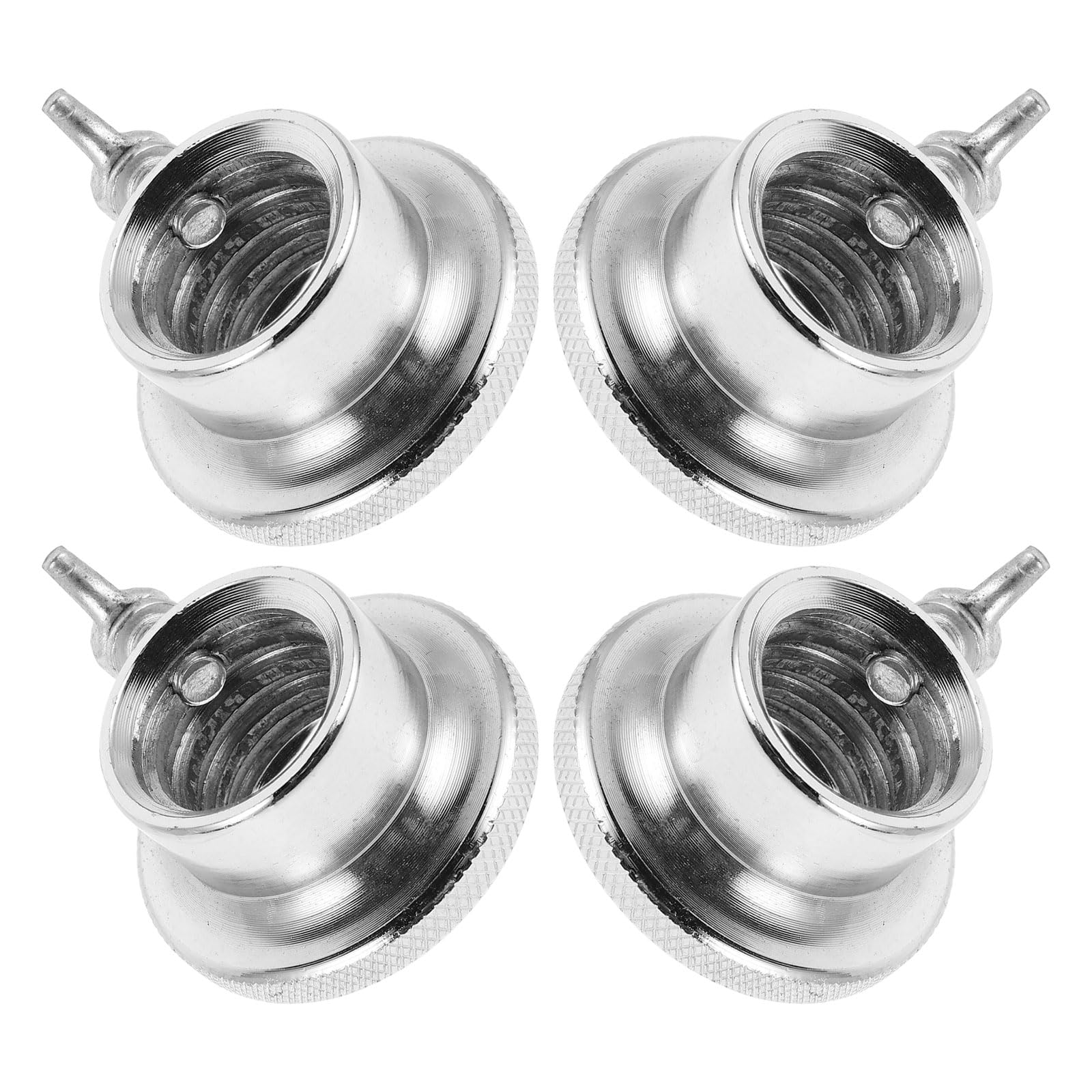 ibasenice Abrazaderas de Tornillo para Mancuernas de Acero Inoxidable 4 Piezas, Collar de Barra Roscado de 28 Mm, Cierre Seguro Antiaflojamientos para Entrenamiento de Fuerza en Casa