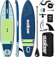 Vista 9 de Tabla de remo inflable con accesorios de SUP, tablas de remo inflables para adultos y jóvenes, cubierta de EVA antideslizante, postura amplia, bomba