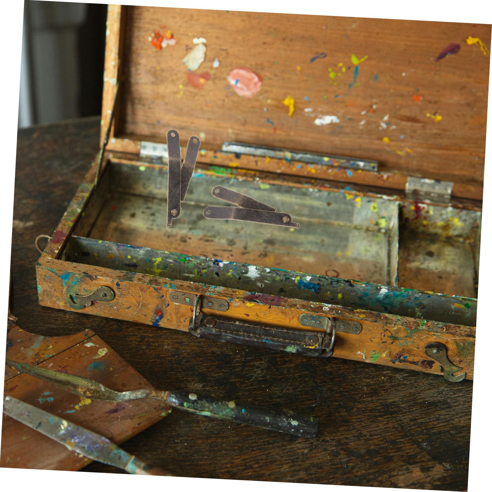 Operitacx 5 Set Cerniera Interna Dipendente Retrò Cerniera Delle Scatole Vintage Piccole Cerniere Dell'armadio Cucina Piccolo Cerniere Per Armadi Metallo D'oro 10 Pezzi*5