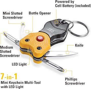 Cat 3 Piece 9-in-1 Multi-Tool, Knife, and Multi-Tool Key Chain Gift Box Set - 240125