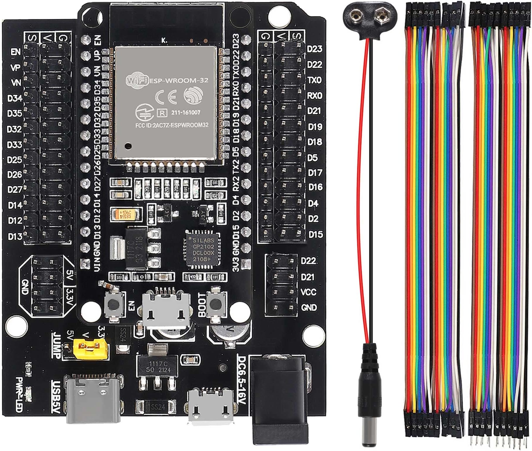 Amazon.com: ESP32-WROOM-32 ESP32 ESP-32S Development Board 30Pins ...