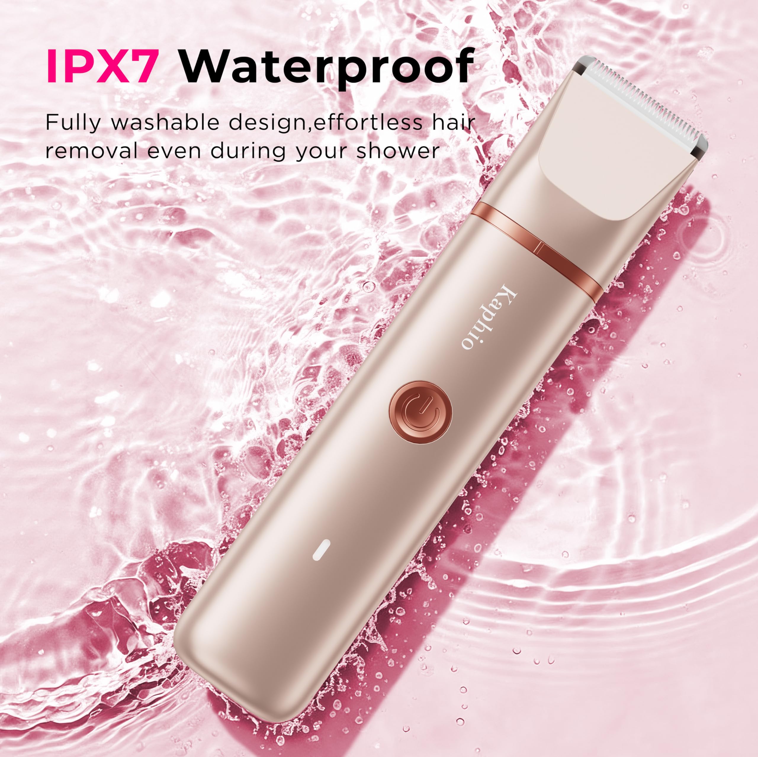 Intimrasierer für Frauen, Rasierer Damen Intimbereich Sanft, 2 in 1 Elektrischer Damenrasierer, Bikini Trimmer Wasserdicht für Körper