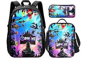 Fortnight Backpack 3 Pcs Set Lightweight Fashion School Bag with Lunch Bag...