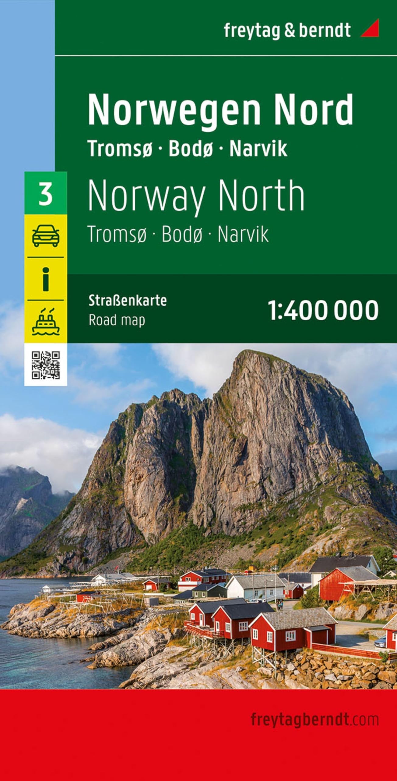Norway North - Road Map : Tromso, Bodo, Narvik (F&B Wegenkaarten)