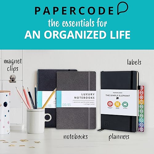 Miniatura 9 de Papercode Cuadernos de diario rayados de lujo, diarios para escribir con 130 páginas perforadas, cuadernos perfectos para trabajo, viajes,