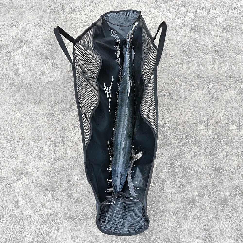 Fisch-Landmatte Angler, 120 cm, PVC-Abhakmatte mit digitaler Abhakmatte für Waagenschutz, reisefreundliche Wiegetasche, Schwarz (1 Stück)