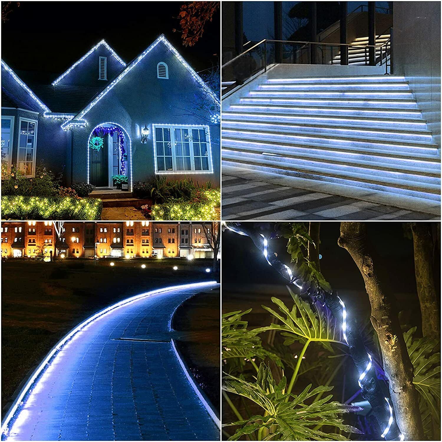 Deals TUBO LUMINOSO LED LUCI DI NATALE IMPERMEABILE ESTERNO (Bianco Caldo, 20 metri)