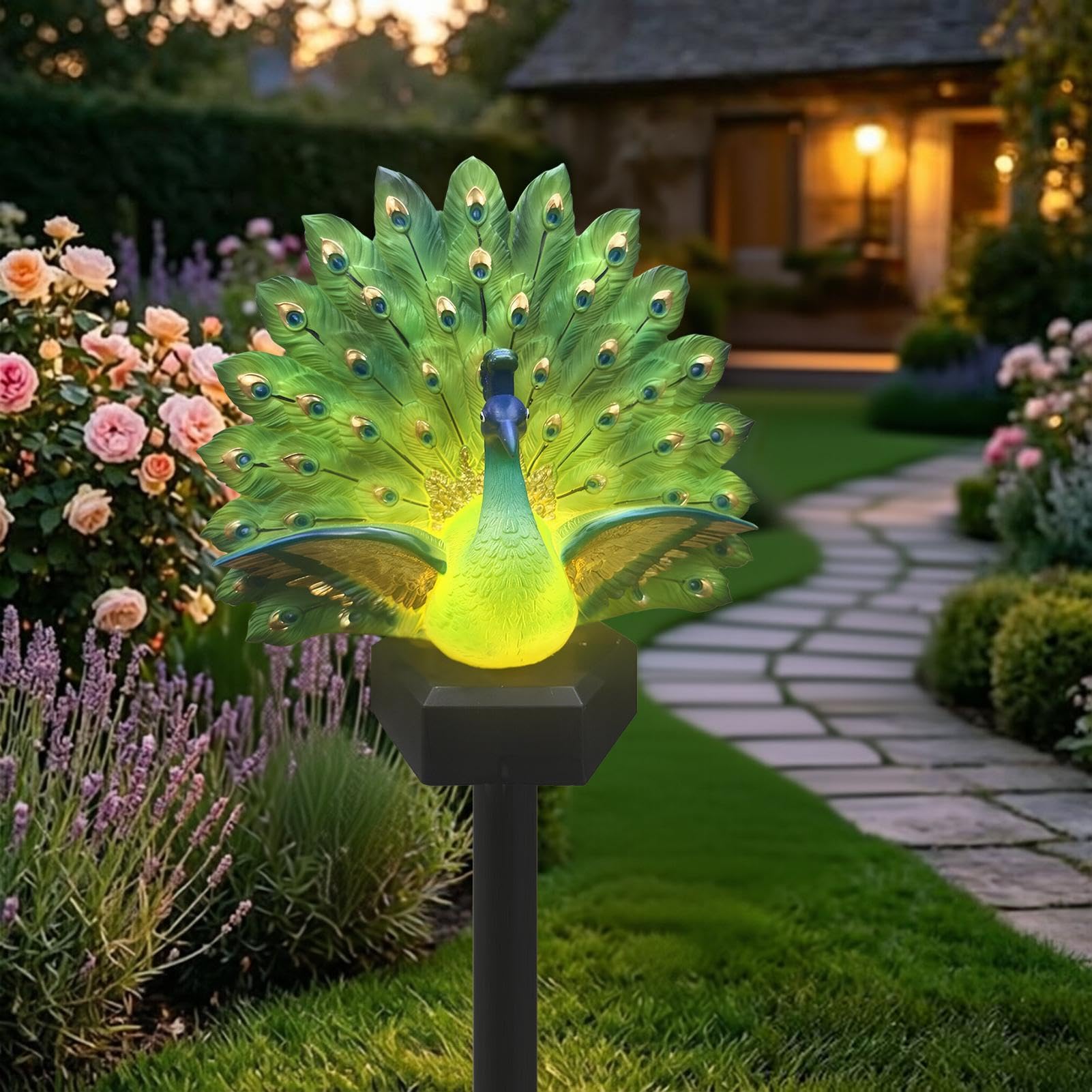 Scultura alimentata solare impermeabile decorativa delle decorazioni