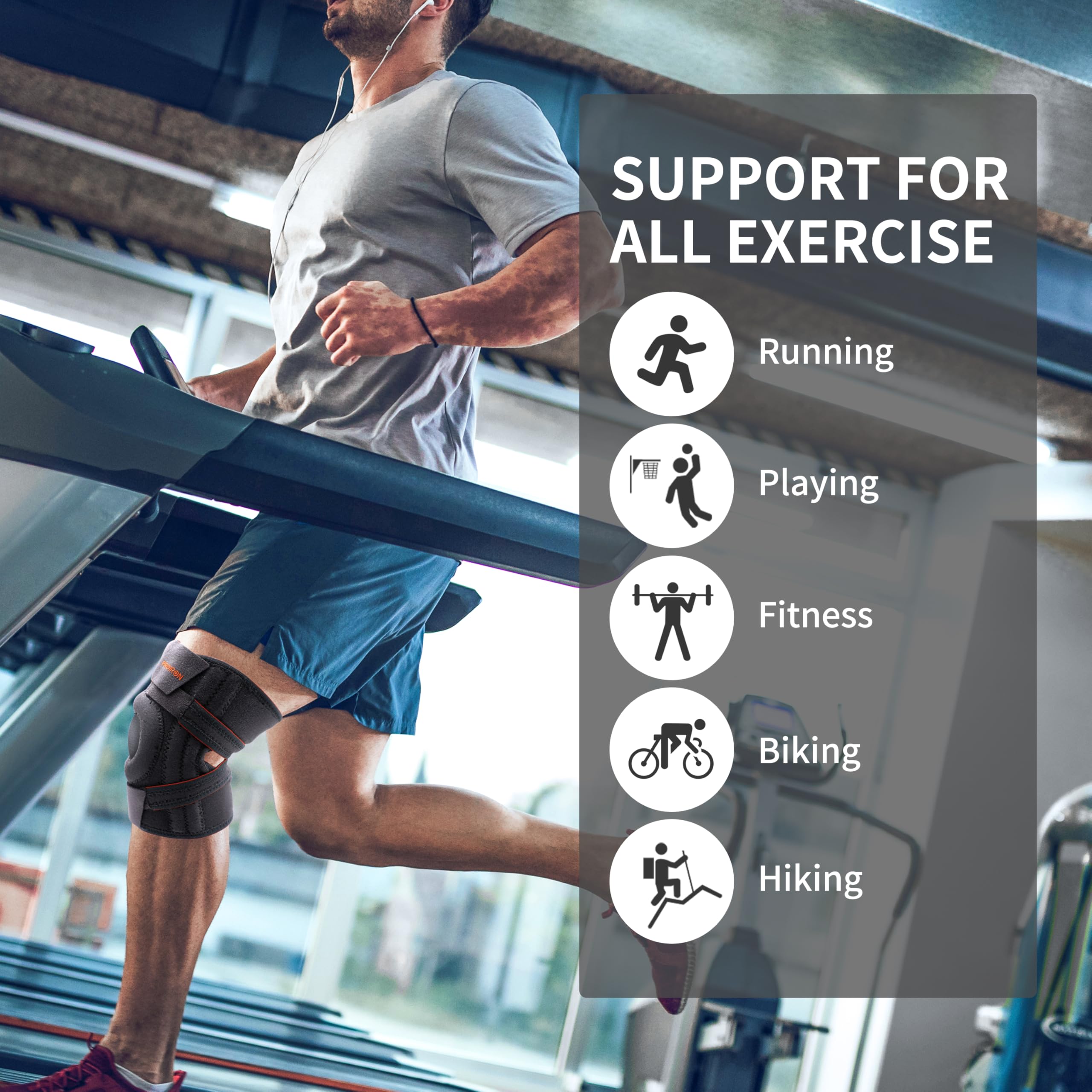PROIRON Rodilleras Menisco y Ligamento, Rodilleras con Estabilizadores Laterales y Almohadillas de Gel de Rótula, para Artritis, Correr, Deporte, Crossfit, Rehabilitación