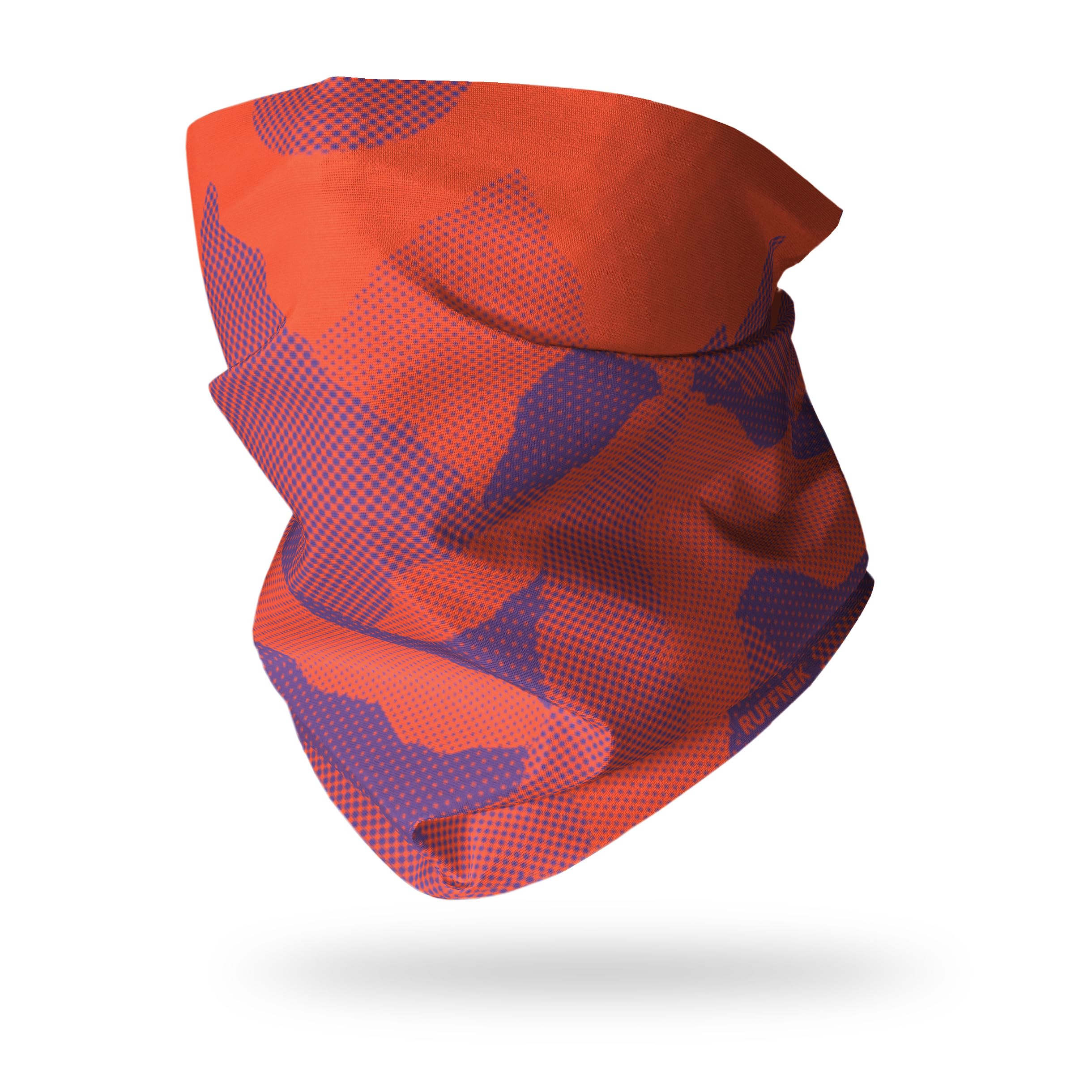 Ruffnek Men's Orange / Purple Mountains Orange/Purple Neck Gaiter Snood, Multifunctional Headwear For & Wo, Universal Size