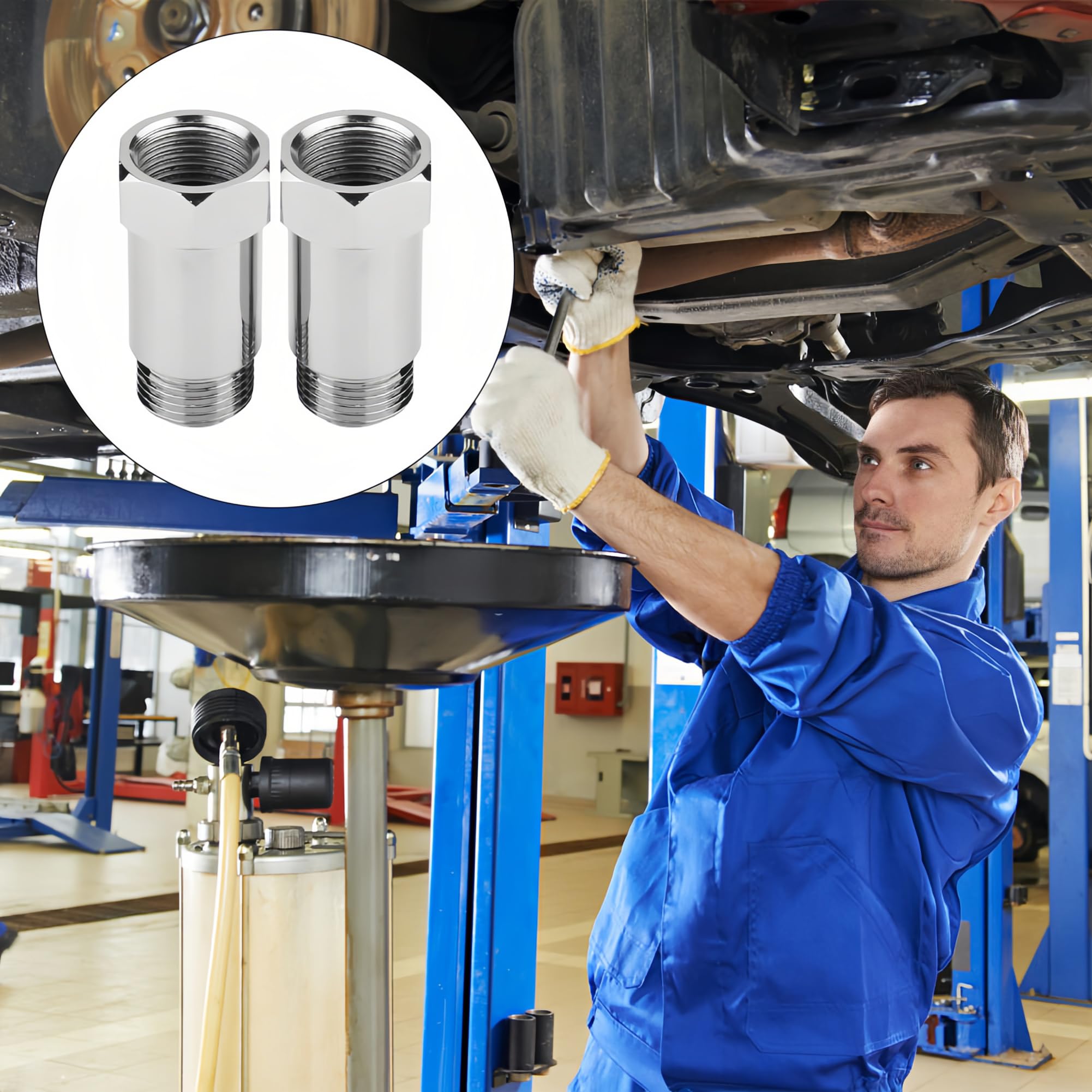 Distanziatore Sensore Ossigeno O2 Emulatore Sonda Lambda Extender Ferro Spacer Universal 2 Pezzi