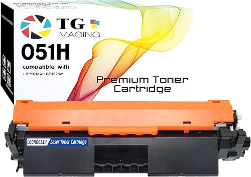 TG Imaging Paquete de 1 cartucho de repuesto compatible para Canon 051H negro (051 de alto rendimiento) para uso en impresoras de tóner ImageCLASS