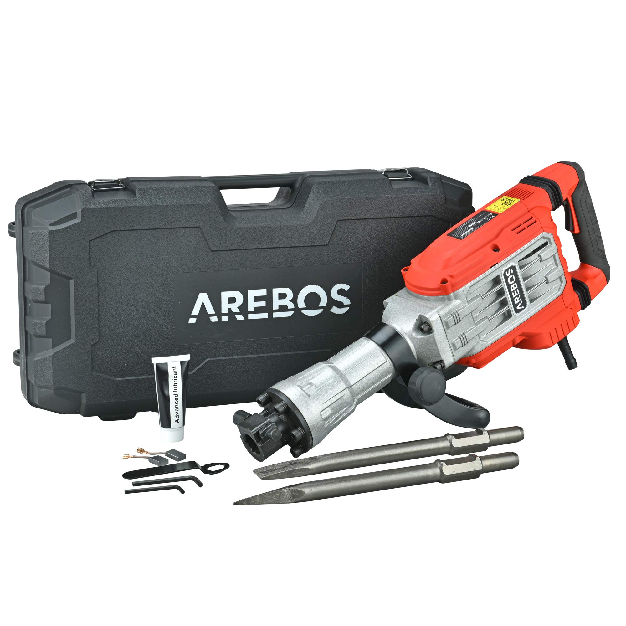 Arebos Marteau de démolition, 1700W, 60 joules, 1900 coups/min
