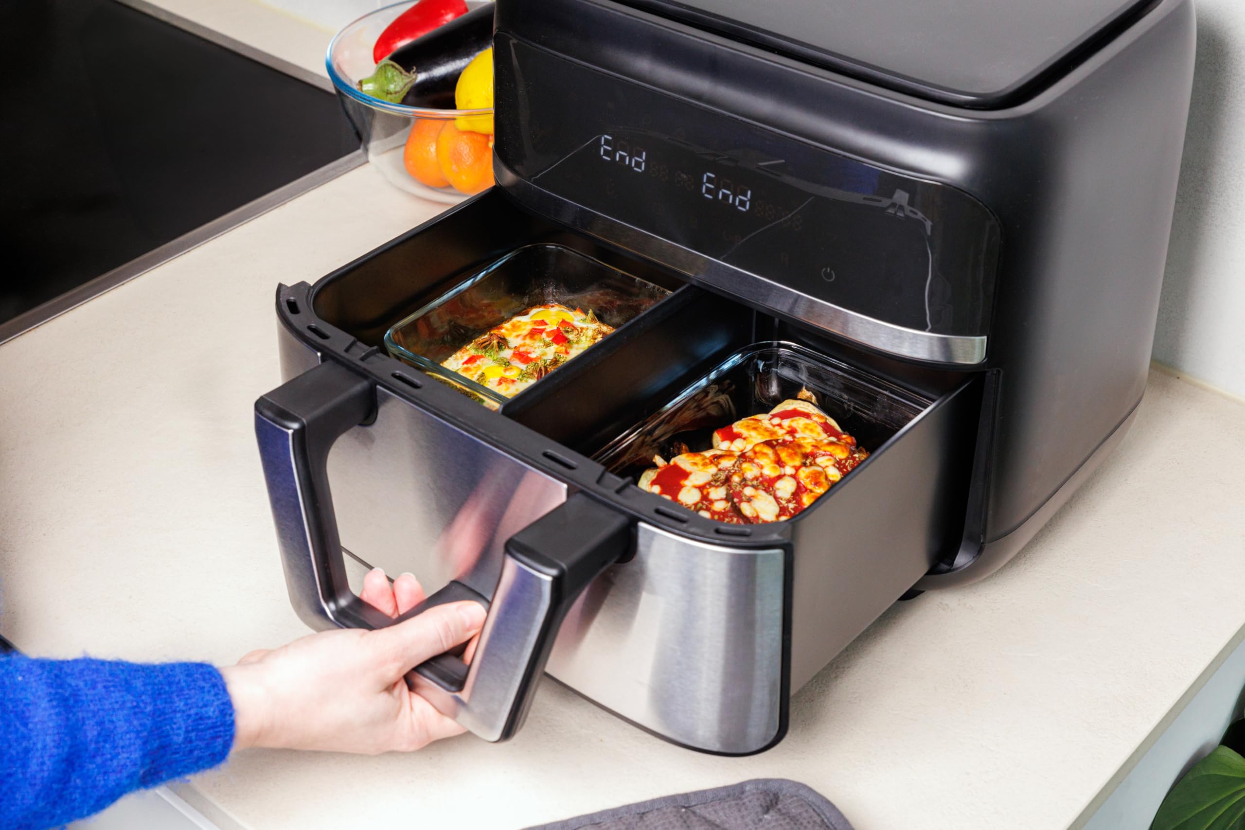 Plat air fryer - PYREX - 1450143 - Rectangulaire - En verre borosilicate - 23 x 15 cm
