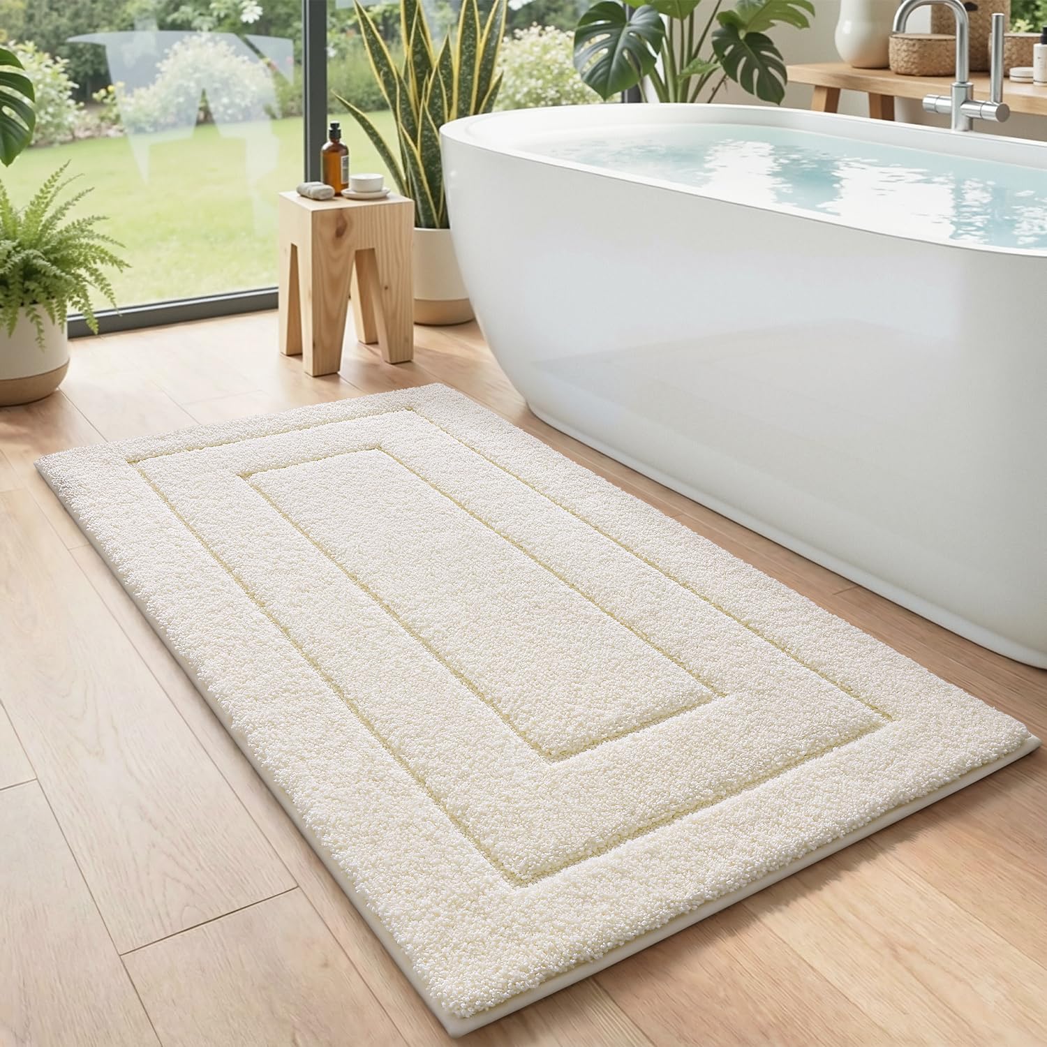 Photo 1 of DEXI Bath Mat 43" x 24" Cream