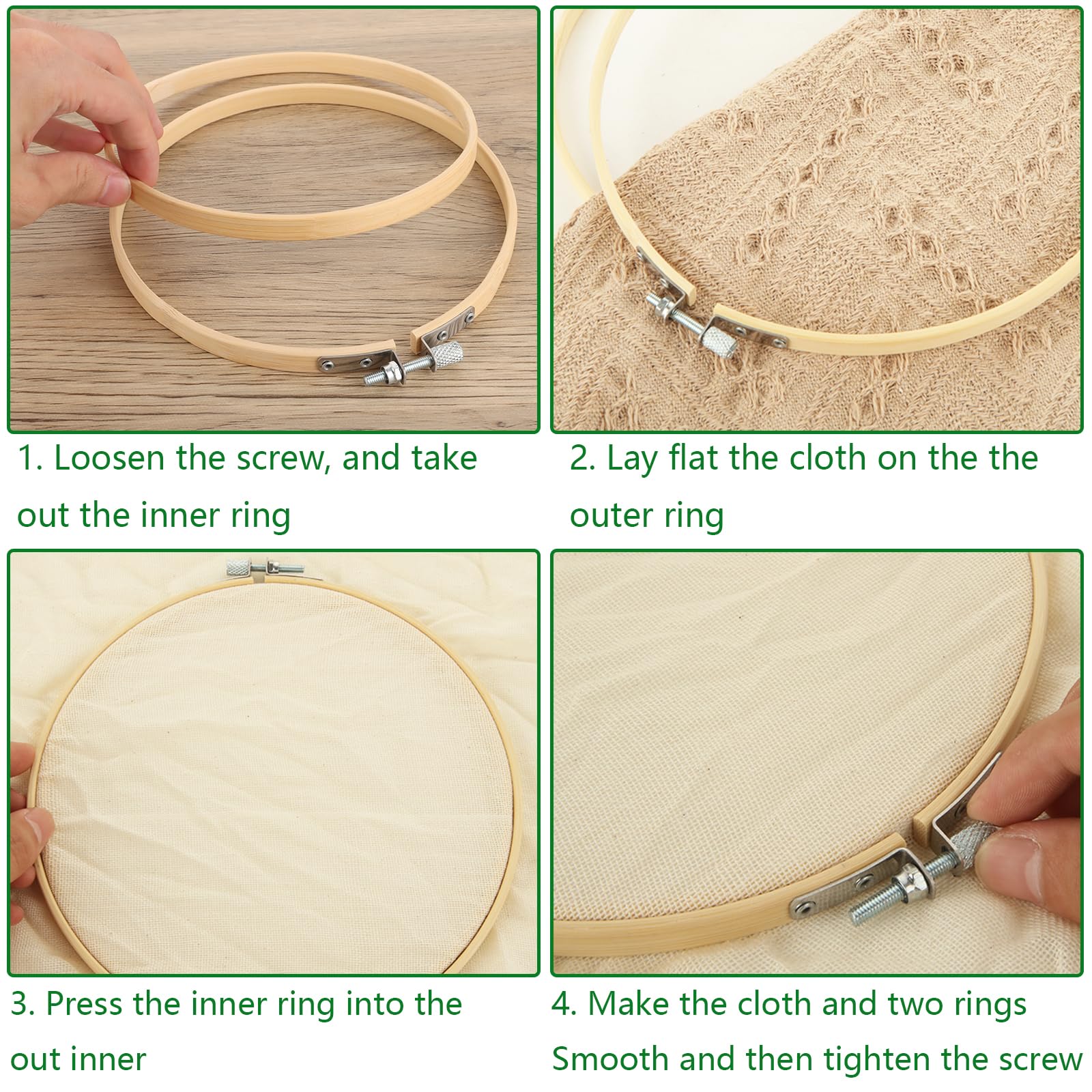 JMIATRY 20 Pieces 15 cm Embroidery Hoop Embroidery Hoop for Art Craft Handy Sewing - 4