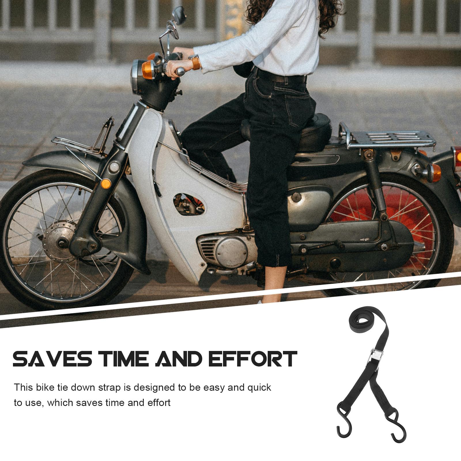 Healeved 2 Stück Spanngurte aus Polyester mit Klemmschloss 2m Lang Motorrad und Roller Befestigungsgurte Hochbelastbar für E Bikes Gepäck und Fahrradtransport